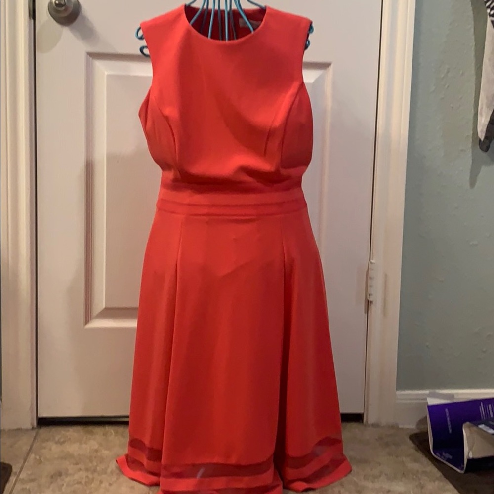 Calvin Klein Sleeveless Salmon Color Dress